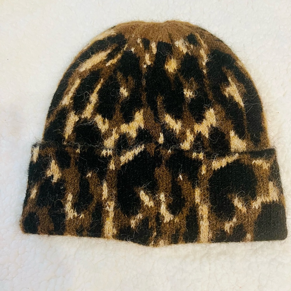 NWT House of Harlow 1960 Faux Fur Leopard print Hat - Picture 5 of 5